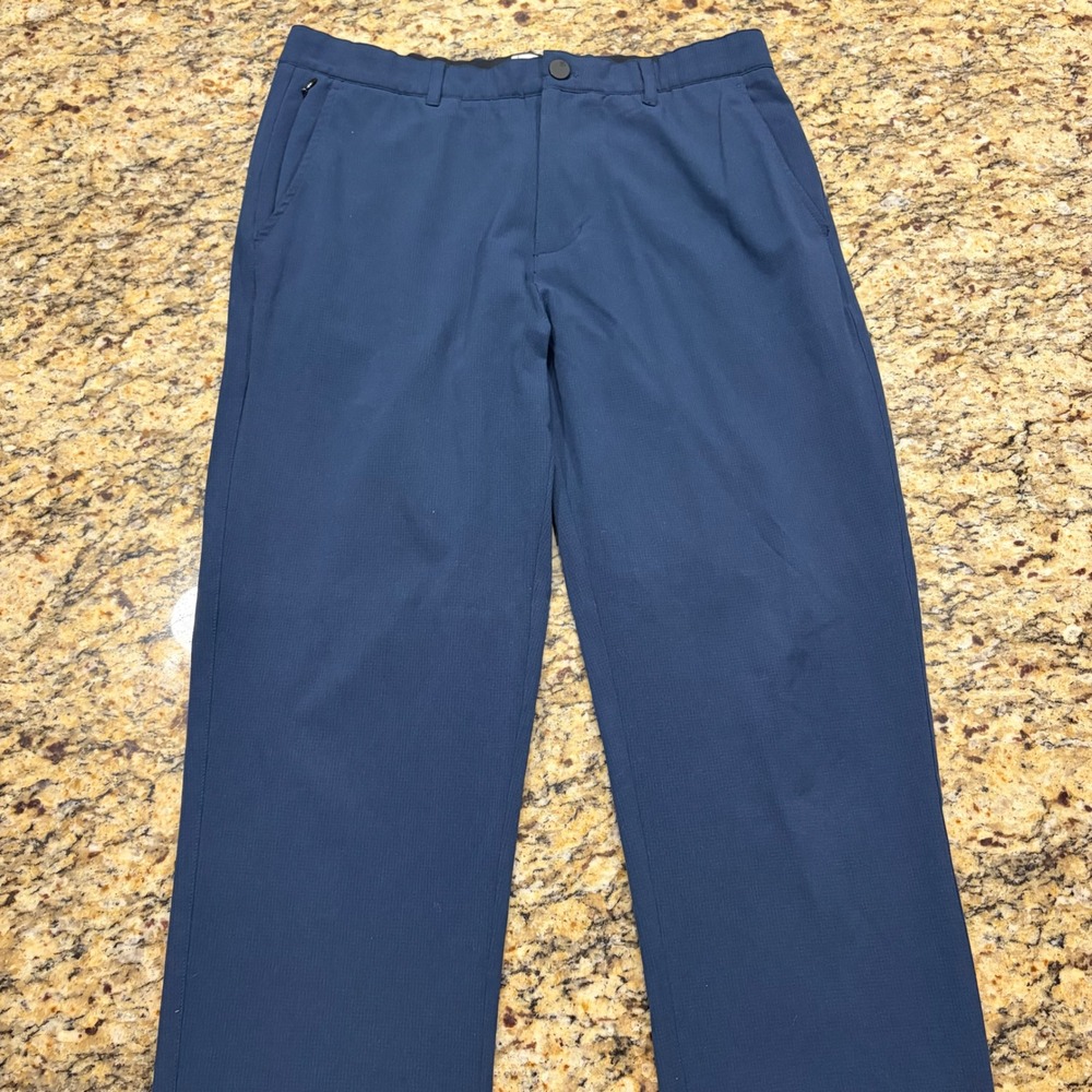 01.ALGO Mens Golf Pants Navy Blue Stretch Performance Trousers 32x32 ws
